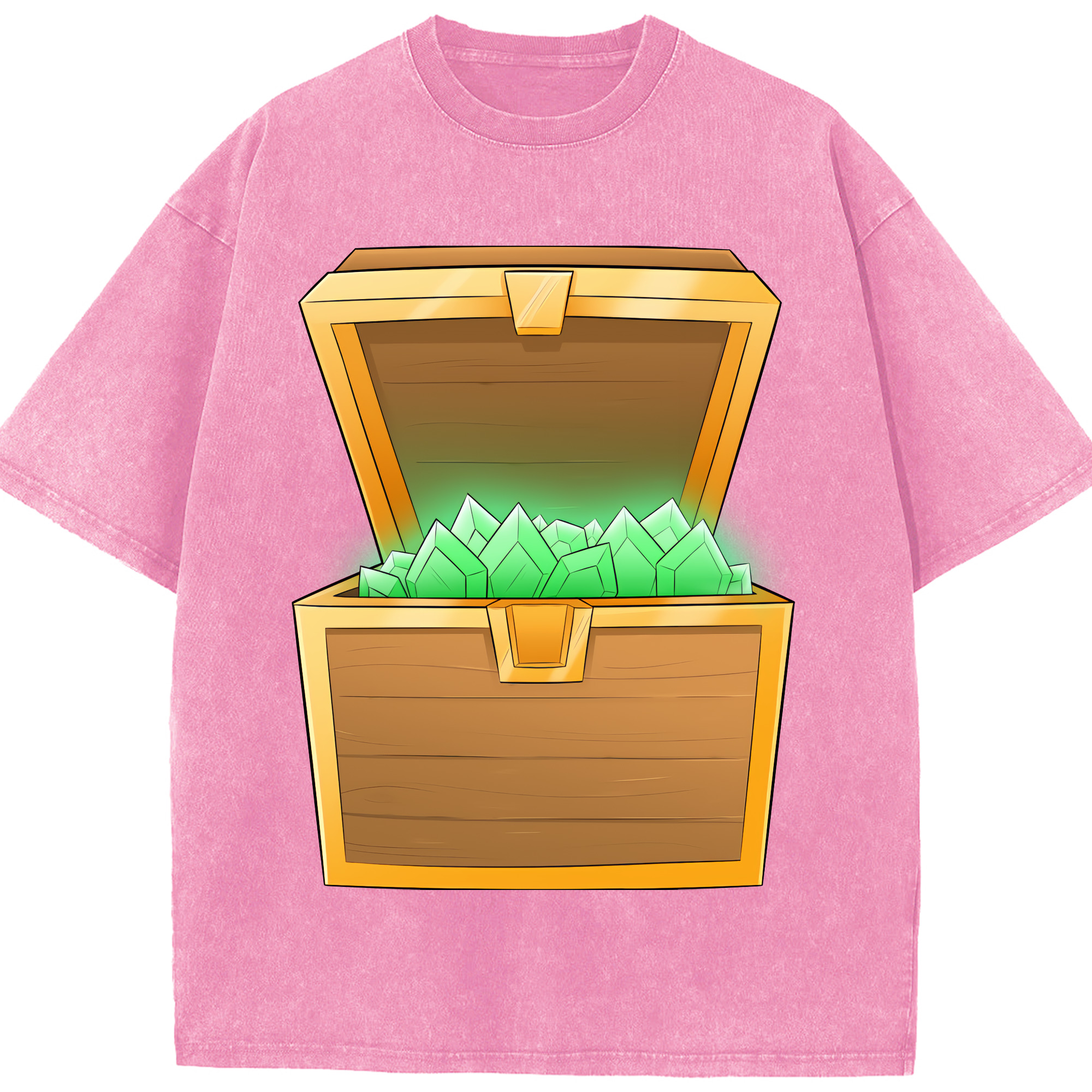 （画像用） マインクラフト ブロックの世界 Minecraft MC Block world 綿100% ヴィンテージ風 半袖Tシャツ（フロントプリント）